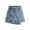 Blue, variant on Jean Shorts for Distressed Washed Snowflake Design Button Front Casual Stretch Denim Skort for Youth Flare Pants Black,12-13 Years