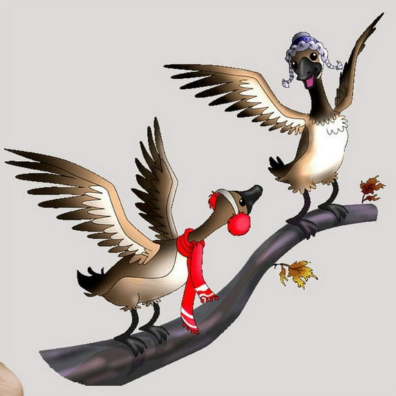 Wallhogs Canadian Geese Cutout Wall Decal