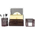 thumbnail image 5 of Blu Monaco 3 Piece Bronze Desk Organizer Set, 5 of 5