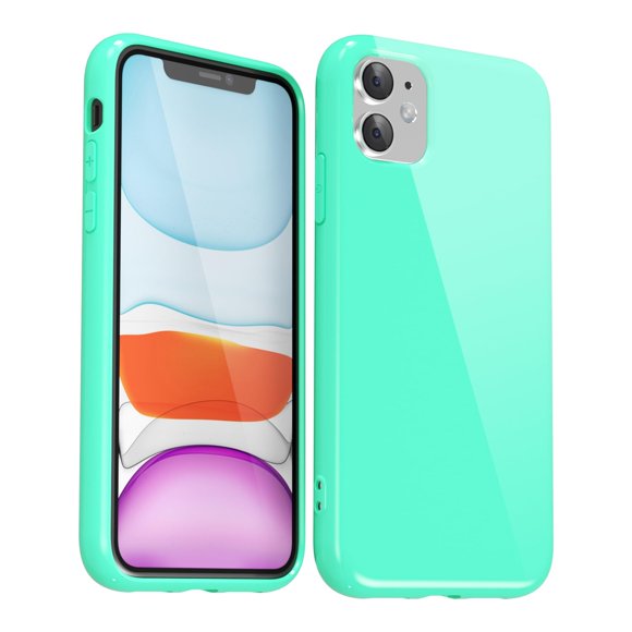 Funda para iPhone 11 Svanove, verde menta, delgada, de TPU