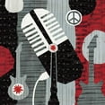 thumbnail image 3 of Mullan, Michael 12x12 Black Modern Framed Museum Art Print Titled - Rock N Roll Mic, 3 of 5