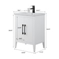 thumbnail image 6 of Vanity Art 24” Single Sink Bathroom Vanity Cabinet with Ceramic Countertop, 6 of 9