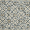 thumbnail image 6 of SAFAVIEH Blossom Jocelyne Geometric Fringe Wool Area Rug, Light Beige/Blue, 6' x 6' Square, 6 of 7