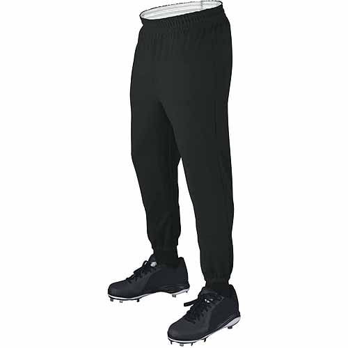 Wilson Basic Adult Baseball Pull-Up Pants with Elastic Waistband, Black by Wilson Sporting Goods