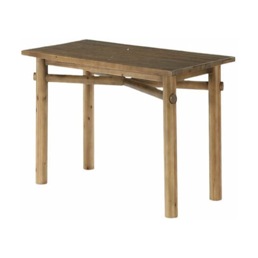 Resenkos 63" Solid Wood Farmhouse Executive Desk, Brown Home Office Desk