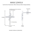 thumbnail image 5 of Rosec Jewels Lab Grown Diamond Cross Stud Earrings for Women - EF-VS Grade - Ready to Gift for Christmas, 14K White Gold, 5 of 6