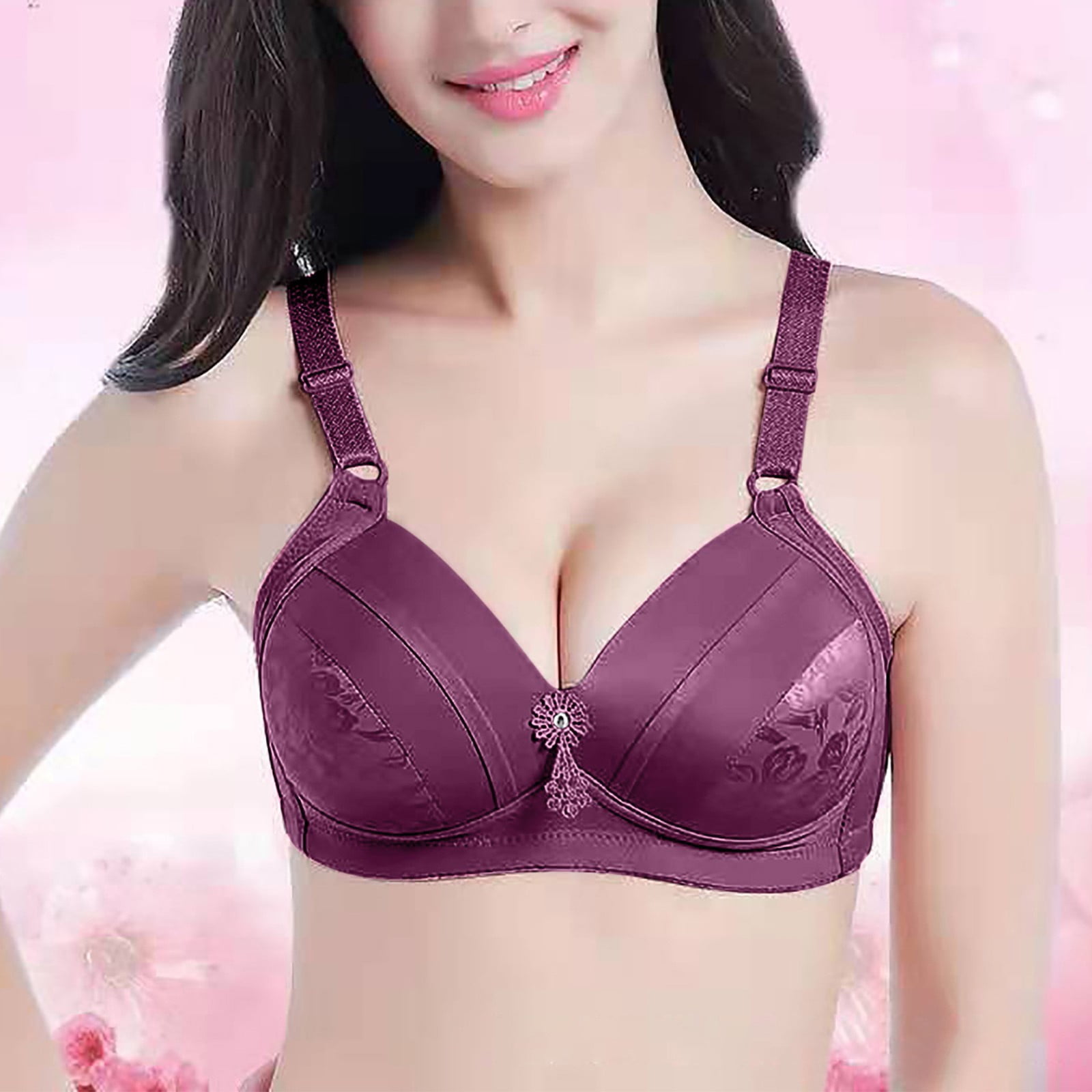DELIMIRA Women's Strapless Bra Plunge Push Up for Big Busted Seamless  Slightly Lined Support Lift Plus Size Invisible - AliExpress