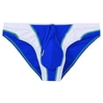 thumbnail image 2 of TANBOM Men's Sexy Triangle Swim Trunks Adjustable Drawstring Polyamide Comfortable Fit Blue M, 2 of 6