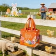 thumbnail image 4 of Orangide Happy Easter Gift Bags with Handles - Reusable Easte Egg Hunt Bag, Multifunctional Non-Woven Spring Tote Goodie Bags for Easter Gifts Wrapping, Party Favors and Supplies, 4 of 6