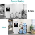 thumbnail image 7 of 3 Tier 5 Gallon Water Jug Holder with Extended Wood Tabletop Shelf 4 Slots Water Bottle Storage Rack and Water Dispenser Stand for Home Office Garage Black, 7 of 7