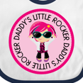 thumbnail image 4 of Inktastic Daddys Little Rocker Girl Girls Baby Bib, 4 of 4