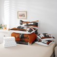 thumbnail image 4 of Erosebridal Watercolor Brown Black Gray Bedding Twin Size, Abstract Lines Comforter Sets with Sheets, Geometric Bedroom Decor Ultra Soft 7pcs, 4 of 5
