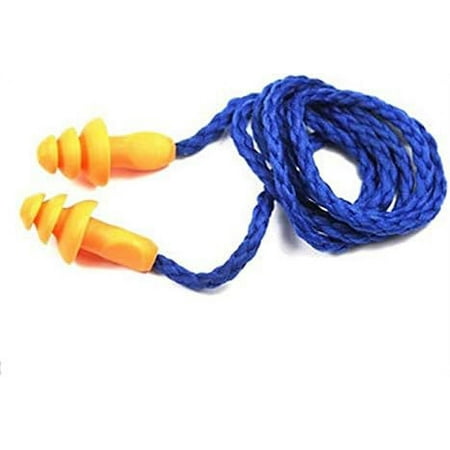 

10Pcs Soft Silicone Corded Ear Plugs Ears Protector Reusable Hearing Protection Noise Reduction Earplugs Earmuff Sleep (Color : 1.)