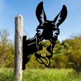 thumbnail image 3 of 9.84×6.1 Inches Tongue Out Donkey Shape Iron Silhouette Decor Cute Ornament Outdoor Garden Fence Farm Craftwork Decor Garden Party Decor, 3 of 6