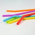 thumbnail image 5 of Eco-Friendly Silicone Straws Set - Reusable, Flexible, Dishwasher Safe - 6-Piece Colorful Curved Tubes for Smoothies, Cocktails, Milkshakes - Party, Picnic, Home Use - Bpa-Free, Sustainable Choice, 5 of 7