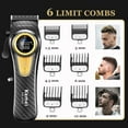 thumbnail image 5 of KEMEI 2242 Professional Hair Clippers for Men, Cordless Barber Clipper with LED Display & Charging Base, Hair Cutting Tools, 9000 RPM Super Torque Motor, Black, 5 of 8
