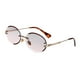 thumbnail image 4 of Gafas de Sol Sin Montura UV400 Baoblaze Gafas de Sol Clásicas Pya Gris + rosa Gafas de sol con corte de diamante, 4 of 6