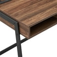 thumbnail image 4 of Bowery Hill 42"Mesh Back Writing Desk in Dark Walnut, 4 of 11
