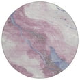 thumbnail image 2 of Addison Rugs Chantille Indoor/Outdoor Transitional Waves Mauve Washable Round Rug, 8' x 8', 2 of 6