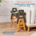 thumbnail image 5 of ECR4Kids Adjustable Stacking Shelf Organizer with Full Edge, Book Display, Grey Wash, 5 of 9