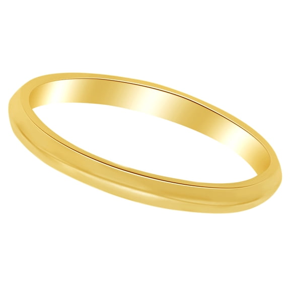 AFFY 2.5mm Knife Edge Comfort Fit Wedding Band Ring in 14k Yellow Gold Ring Size - 11.5