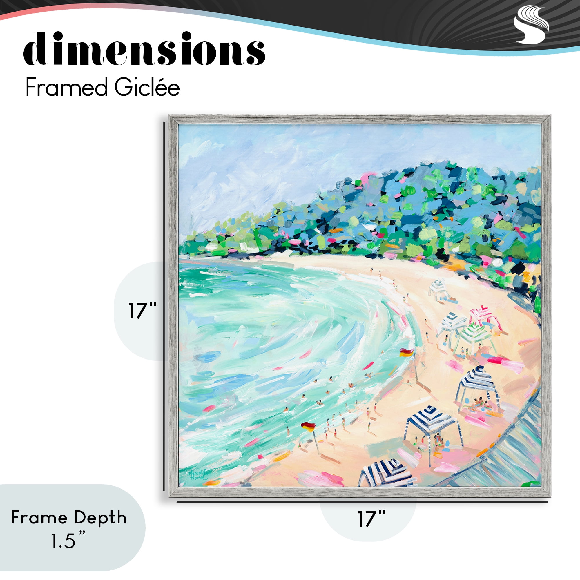 Stupell Industries Good Times Noosa Beach Gray Framed Giclee Art, design by Meredith Howse