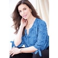 thumbnail image 4 of Catherines Georgette Button Down Tie Sleeve Cafe Blouse, 4 of 6