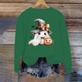 thumbnail image 4 of Enjoytime Halloween Sweatshirt for Women Casual Pullover Crewneck Sweatshirts Fall Cute Ghost Graphic Long Sleeve Plus Size Tops, 4 of 5