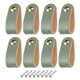 thumbnail image 1 of Uxcell 8 Packs Tiradores de Cajón de Cuero con Tornillos para Cajones, Azul/Dorado, 1 of 5