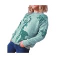 thumbnail image 5 of Seyurigaoka Merry Christmas Sweartshirt for Women Long Sleeve Elk Snowflake Pattern Knit Tops Christmas Pullover Sweater Jumper, 5 of 9