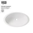 thumbnail image 6 of Vigo Vgt2051 Wisteria 23-1/8" Solid Surface Vessel Bathroom Sink - Nickel, 6 of 10