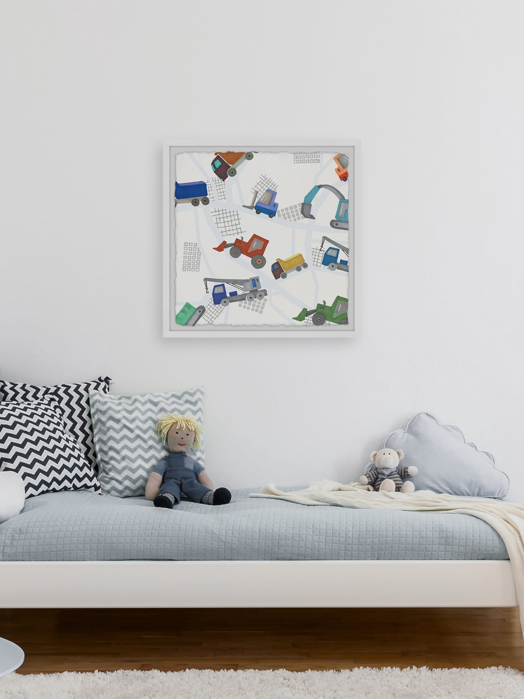 Marmont Hill Trucks and Heavy Equipments Framed Wall Art