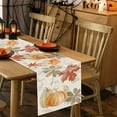 thumbnail image 4 of Fall Table Runner Pumpkin Maple Leaf Watercolor Vintage Table Runners Seasonal Autumn Thanksgiving Harvest Home Kitchen Dining Party Decorations 13x72 Inch, 4 of 4