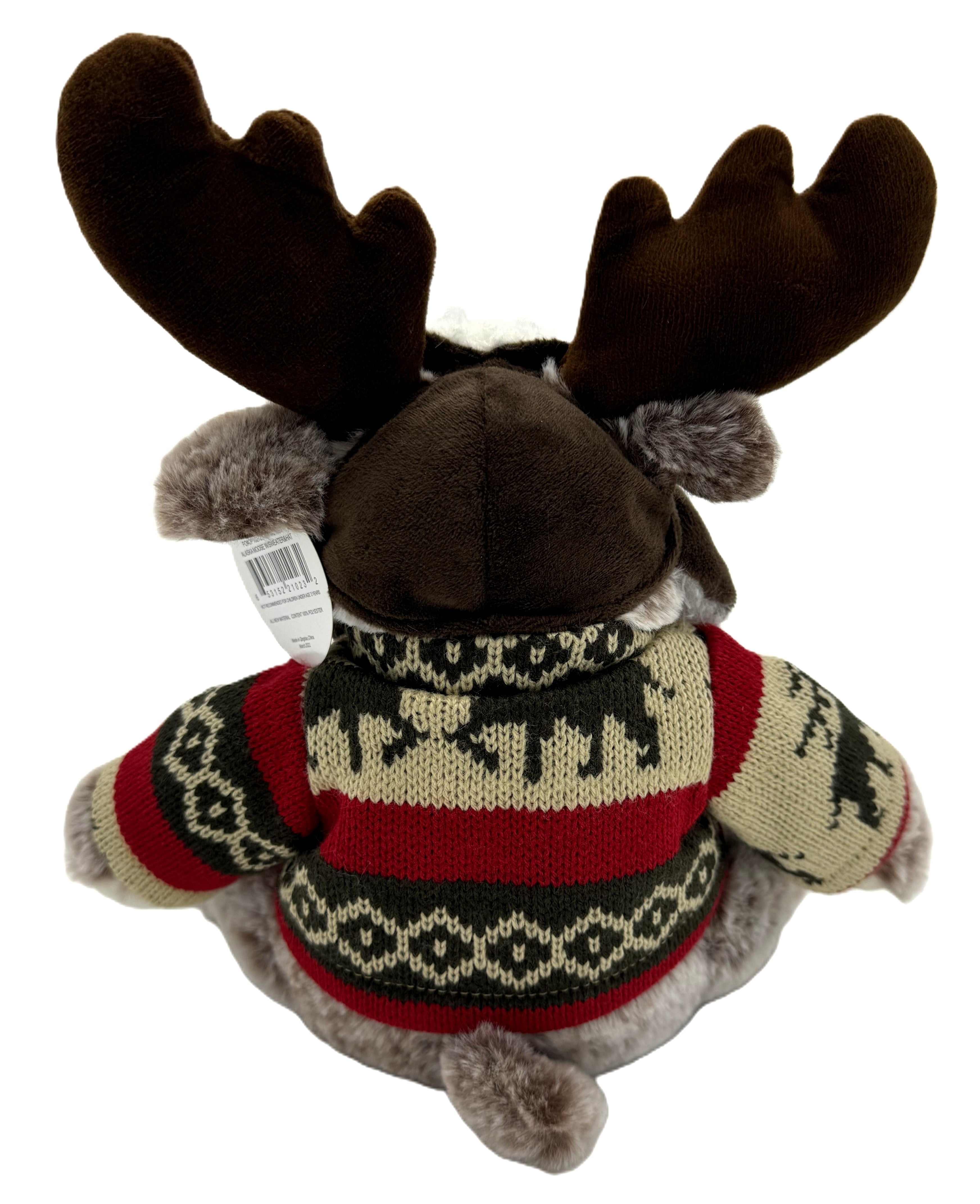 Alaskagift Moose With Sweater 9 Inch
