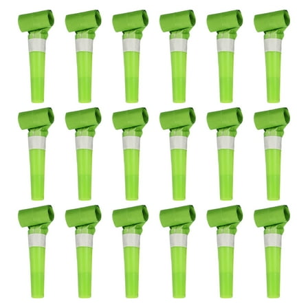 Uxcell 20 Pcs Colorful Noise Makers Plastic Party Blowers Party Favors for Birthday Parties Holiday Christmas New Years Gift Favors, Green