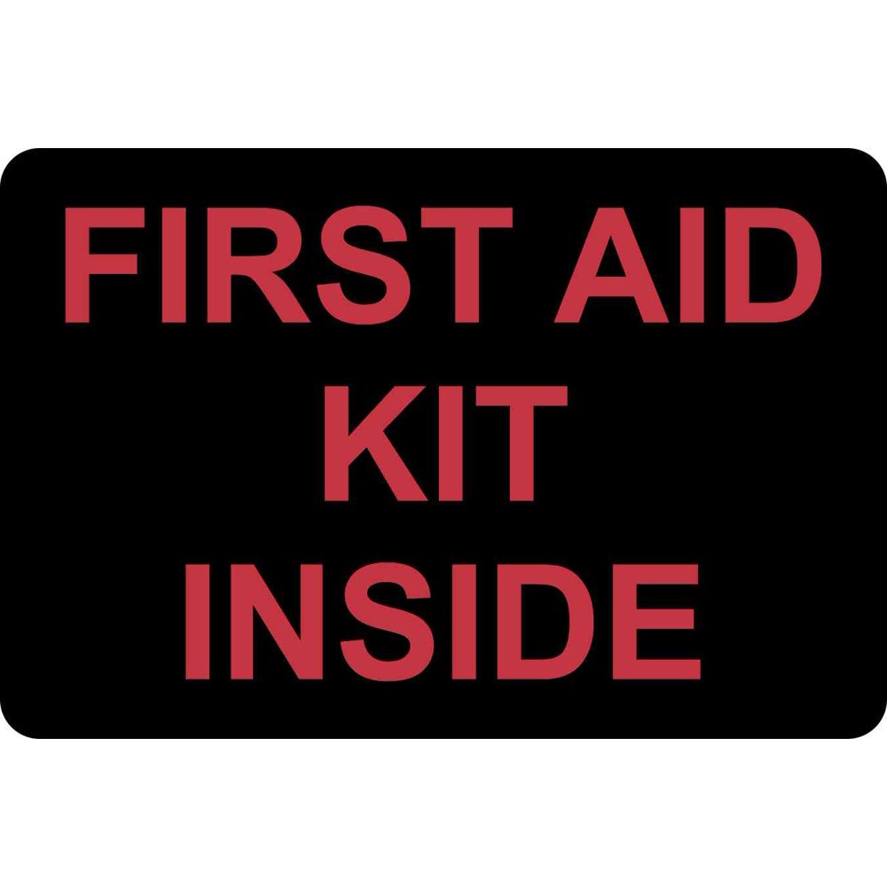 9inX6in First Aid Kit Inside Sticker Vinyl Decal Door Decals Sign