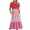 Red, variant on Clearance! Erwazi Maxi Smocked Dresses for Women Summer Short Sleeve Crewneck Tiered Dress Casual Loose Flowy Swing Long Beach Dress with Pockets