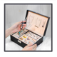 thumbnail image 5 of Joyero para mujeres y niñas, caja de almacenamiento de joyas de cuero PU de dos capas para viajes, caja de joyería, caja de joyería, caja de joyería, organizador de joyas grande para, 5 of 6