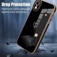 thumbnail image 3 of Compatible with iPhone XR Case Love Heart Wristband Plating Electroplate Luxury Elegant Case Camera Protector Soft Kickstand + Screen Protector Protective Shockproof Back iPhone XR -Black, 3 of 6