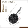 thumbnail image 5 of 12-Hole Nonstick Takoyaki Pan with Ergonomic Handle, Aluminum Alloy Octopus Ball Grill, Includes Silicone Brush and Wooden Picks, Takoyaki Baking Tray for Pancake Balls, 5 of 6