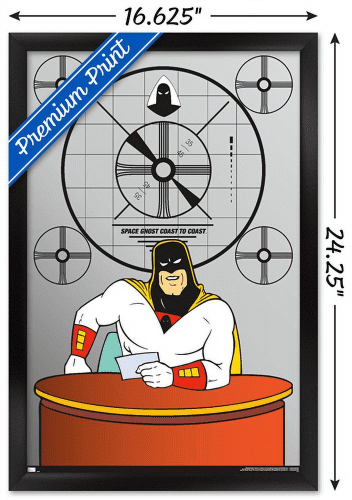 Space Ghost Coast to Coast - Desk Wall Poster, 14.725" x 22.375", Framed