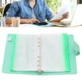 thumbnail image 4 of A6 Binder Planner, Binder Planner Soft Waterproof PU Leather  For School Green, 4 of 8