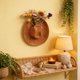 thumbnail image 3 of Jarrón colgante de cerámica con forma de sombrero de vaquero | Maceta de pared y botella decorativa para flores pequeñas y bolígrafos | Decoración de estilo western para el hogar y la oficina, 3 of 5