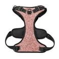 thumbnail image 5 of Bingfone Rose Gold Pink Glitter No Pull Dog Vest Harness For Small Medium Large Dogs Strap For Puppy Walking,Training,Dog Harness-Large, 5 of 9