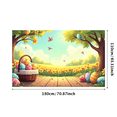 thumbnail image 4 of Easter Celebration Floral Egg Basket Backdrop Banner Spring Decorations Photography Props Party Supplies Event Decor Background, 4 of 7