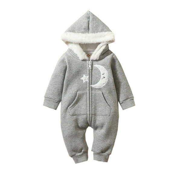 Fjofpr Baby Boy Clothes 6-9 Months Clearance Baby Boy Clothes Clearance Baby Girl Clothes Clearance Newborn Infant Baby Girls Winter Warm Thick Romper Jumpsuit Hooded Outfits(0-24M)
