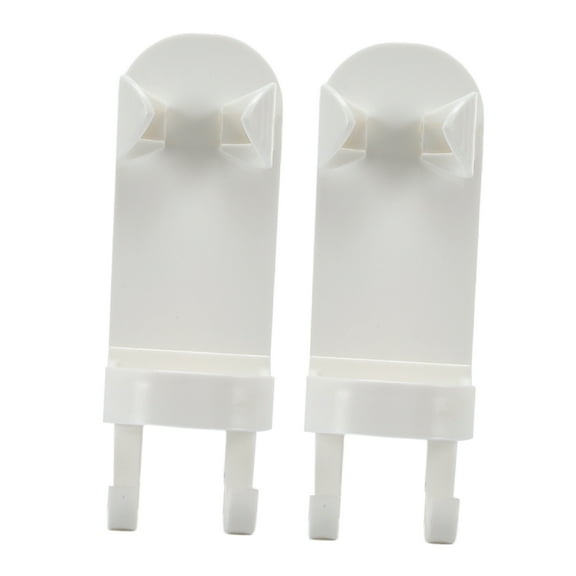 Unique Bargains 2 Pcs Wall-mounted Toothbrush Holder Wall Toothbrush Holder for Bathrooms White 5.28"x1.73"x1.81"