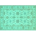 thumbnail image 1 of Ahgly Company Indoor Rectangle Oriental Turquoise Blue Traditional Area Rugs, 7' x 9', 1 of 4