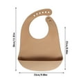 Hengguang 4Pcs Silicone Baby Bibs, Soft Waterproof Feeding Bibs with
