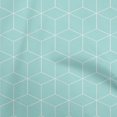 thumbnail image 1 of oneOone Cotton Cambric Aquamarine Fabric Geometric Craft Projects Decor Fabric Printed By The Yard 42 Inch Wide, 1 of 4